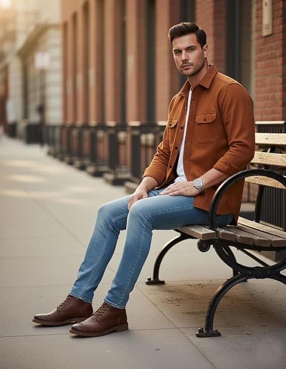 DEELMO Men’s Stylish Cotton Blend Casual Shirt - Image 4
