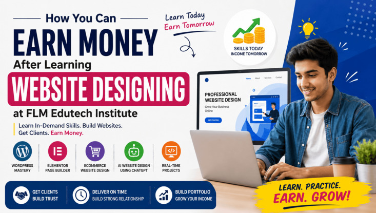 How to Earn Money After Learning Website Designing at FLM Edutech Institute