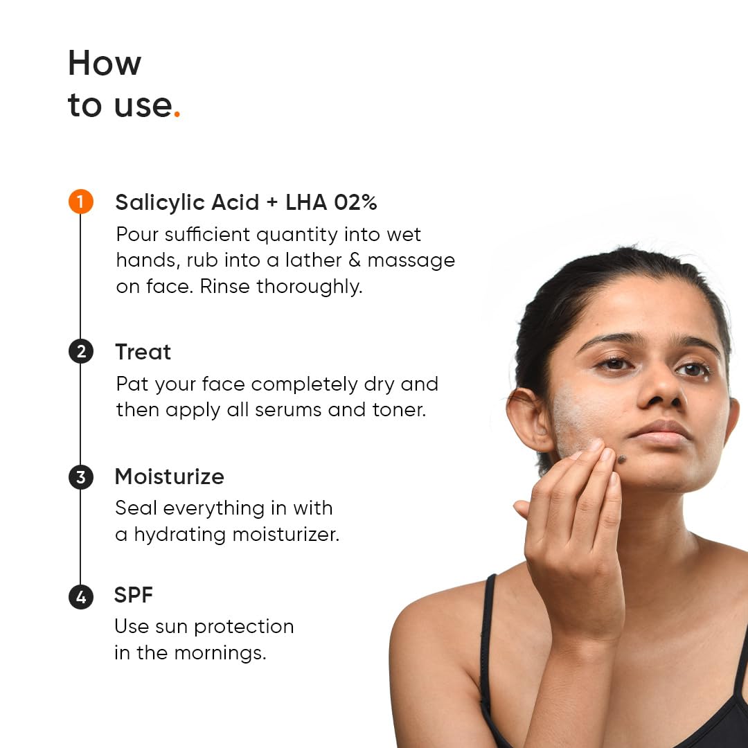 Minimalist Anti-Acne Salicylic Acid 2% Face Wash For Oily & Acne Prone Skin | With LHA for Pore Cleansing, Oil Control & Sebum Regulation | Cleanser for Women & Men | 100 ml - Image 6
