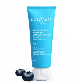 DOT & KEY Barrier Repair + Hydrating Gentle Face Wash With Probiotic | Ceremide Face Wash | For Dry Skin,Normal Skin & Sensitive Skin | Gently Cleanses Skin From Dirt & Oil For Unisex,100Ml Visit the DOT & KEY Store