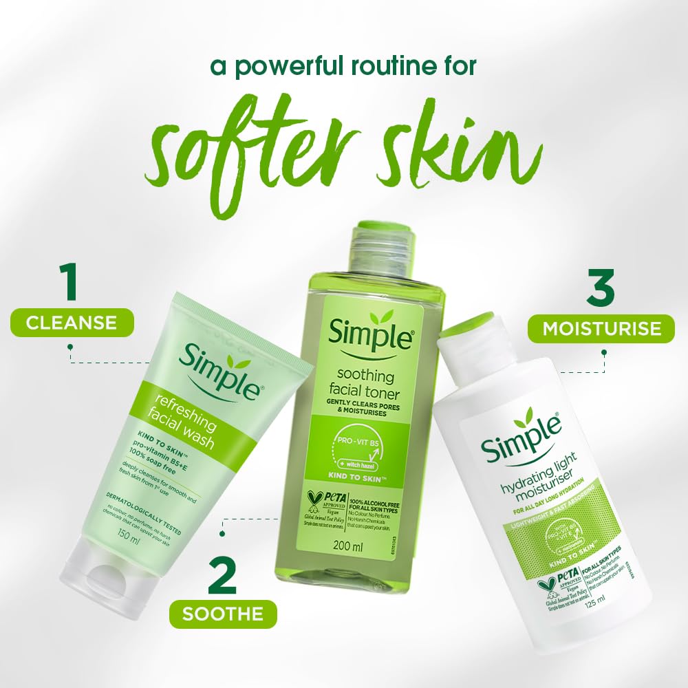 Simple Kind To Skin Refreshing Facial Wash 150 ml | 100% Soap-Free Facewash that doesn't dry out your skin| For All Skin Types - Image 8