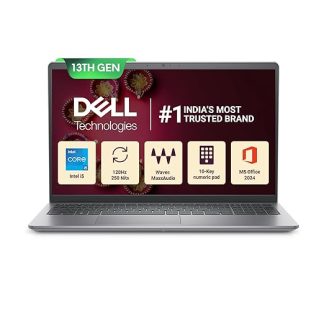 Dell 15, 13th Gen Intel Core i5-1334U (8-16GB DDR4, 512GB SSD) Anti-Glare FHD 15.6"/39.62cm, Windows 11, Microsoft Office Home 2024, Grey, 1.66kg, [Vostro 3530], 12 Month McAfee, Thin & Light Laptop